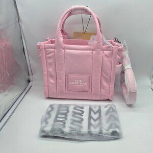 Marc Jacobs The Tote Small Crinkle Patent Leather Bubble Gum Pink